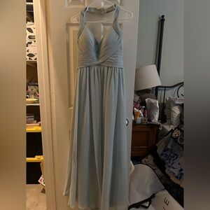 Chic Seaglass Halter Wedding Dress